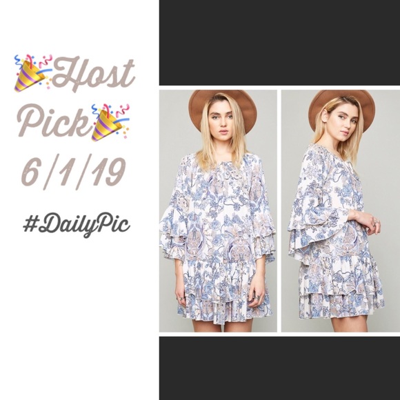 PLUS Size Floral Boho Ruffle Minidress - Picture 5 of 7